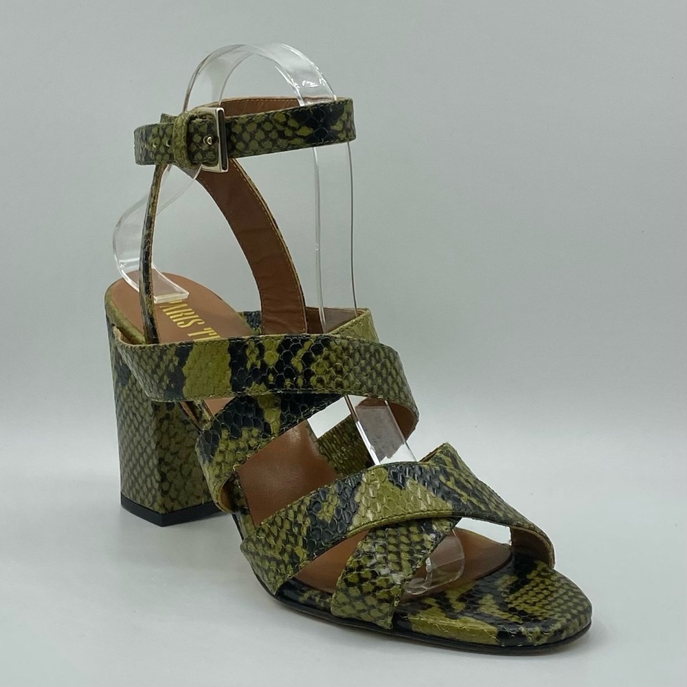 Paris Texas Python Ankle Sandal Khaki Size 8 NWOT